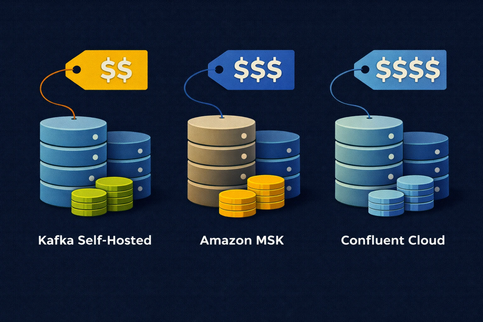 Kafka Cost Comparison 2026: Self-Hosted vs Amazon MSK vs Confluent Cloud